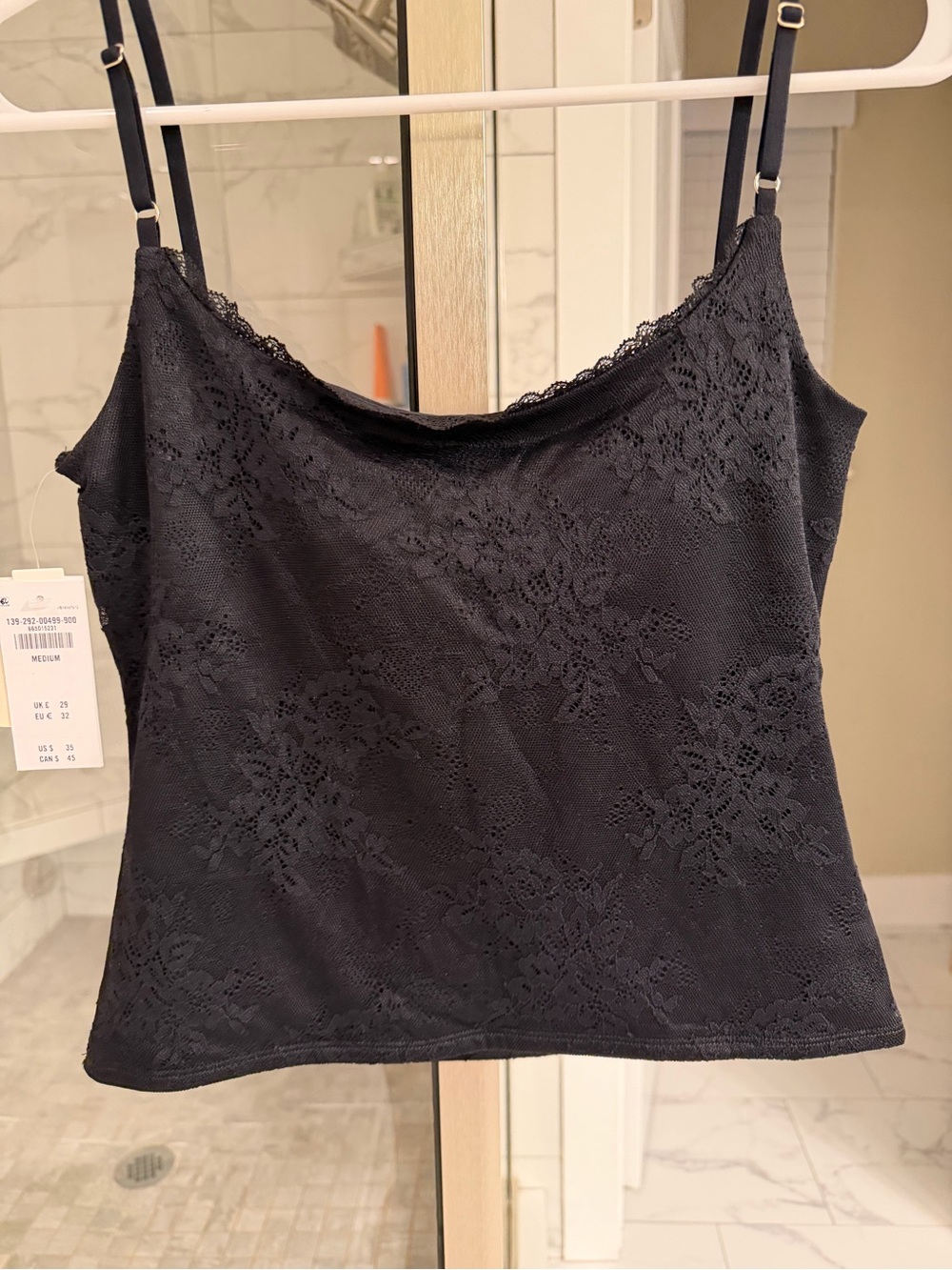 Abercrombie & Fitch Black Lace-Detail Camisole